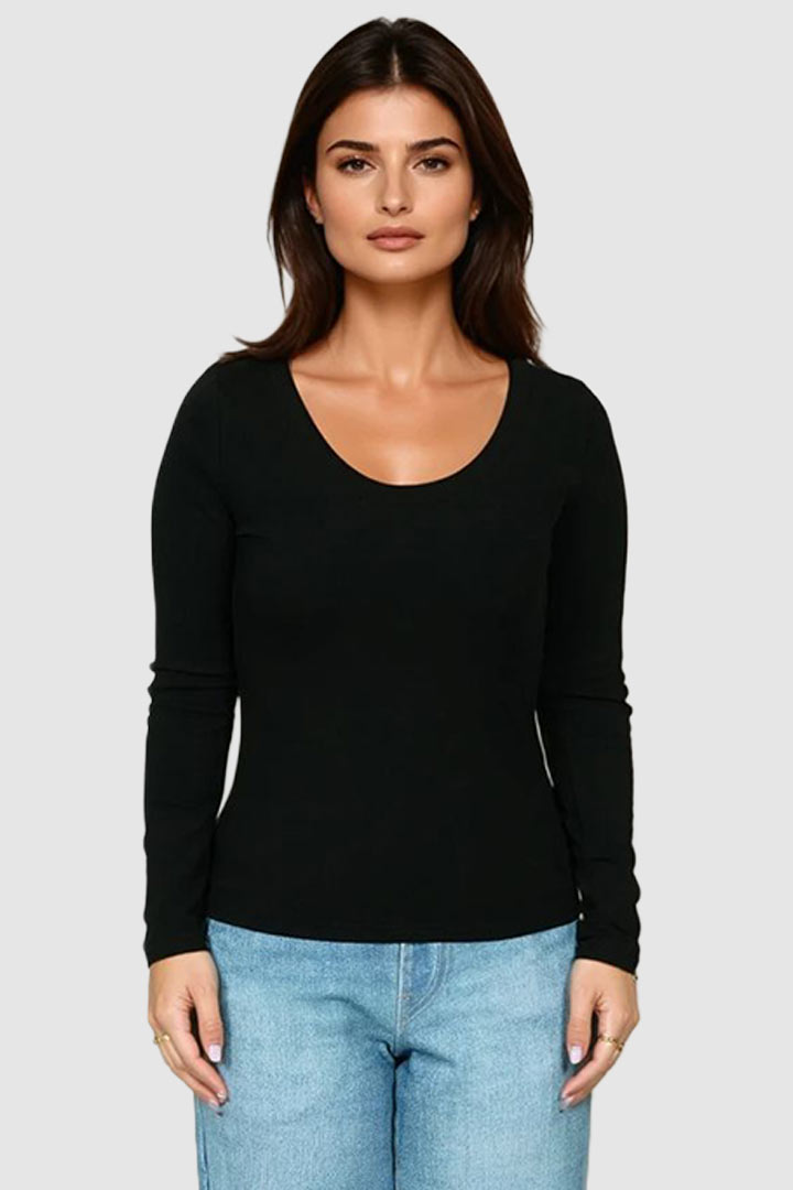 Picture of Long Sleeve Basic Theory Tee - Black