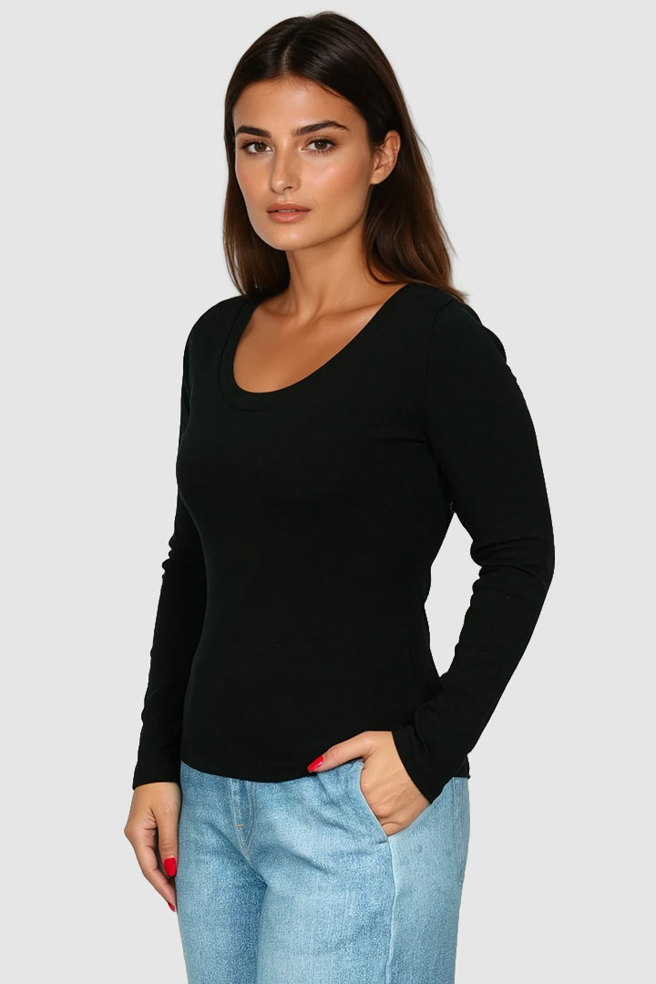 Picture of Long Sleeve Basic Theory Tee - Black