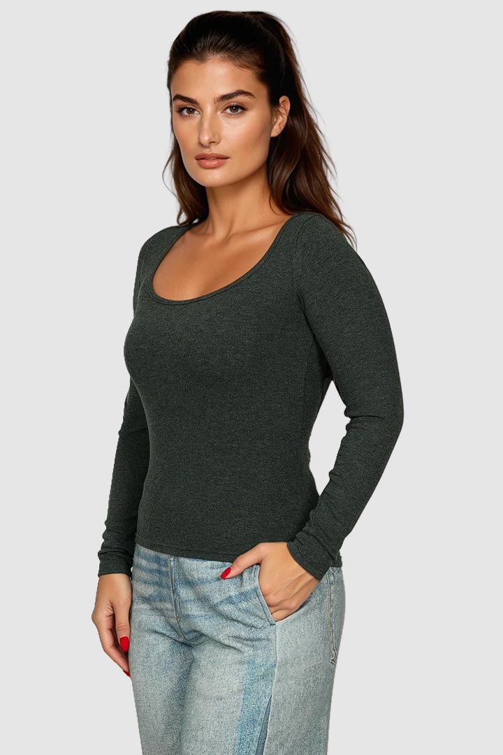 Picture of Square Theory Ribbed Tee - Grey