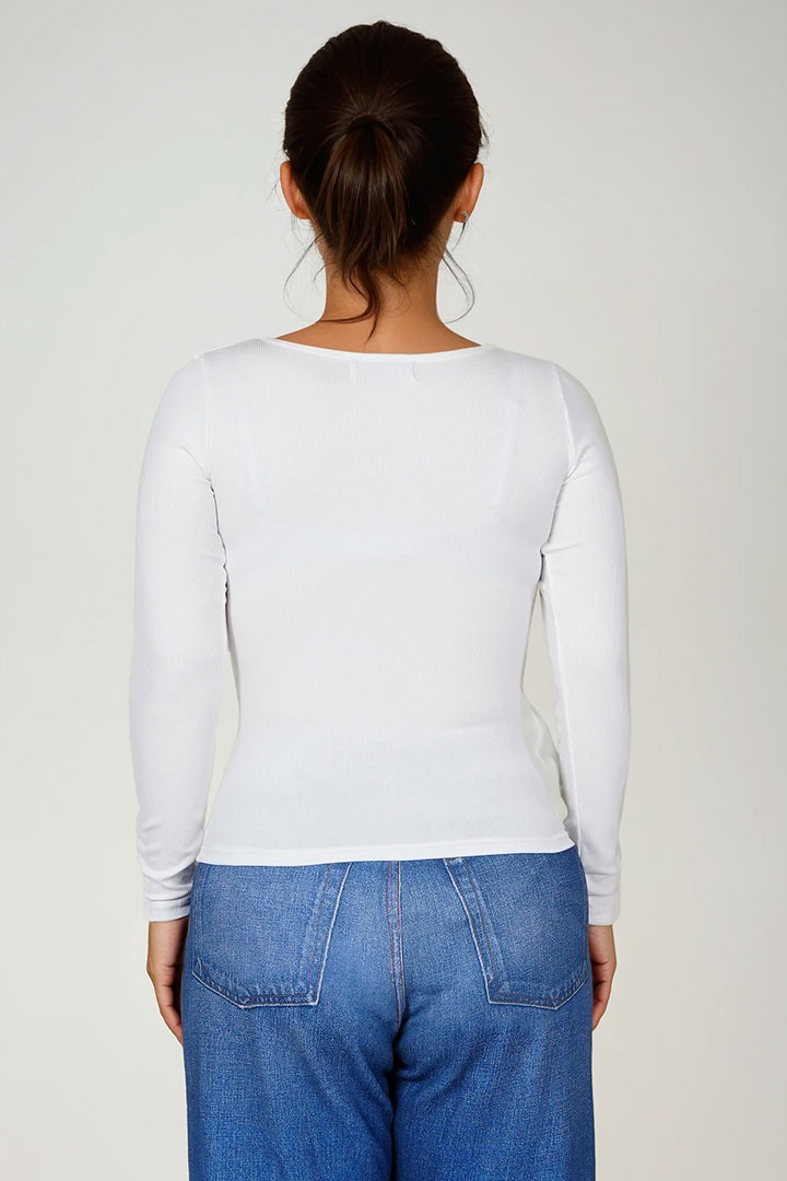 Picture of Square Theory Ribbed Tee - White 