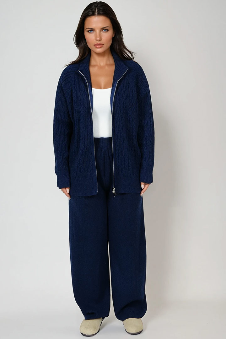 Picture of Cable Knit Set - Navy