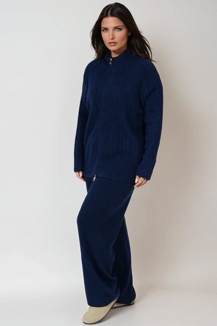 Picture of Cable Knit Set - Navy