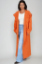 Picture of Fringed Maxi Cardigan - Orange 