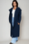 Picture of Fringed Maxi Cardigan - Navy
