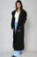 Picture of Fringed Maxi Cardigan - Black 