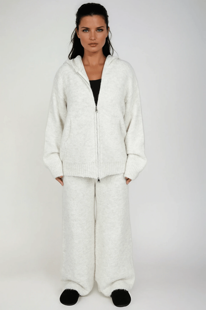 Picture of Hooded Knit Lounge Set - Beige