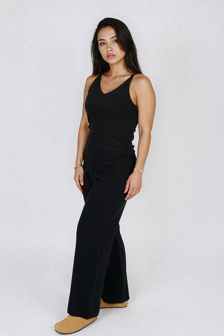 Picture of Solid 3-piece Knit Set - Black