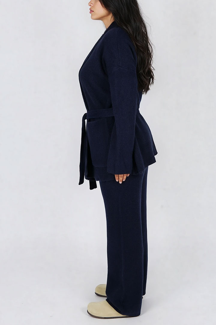 Picture of Solid 3-piece Knit Set - Navy