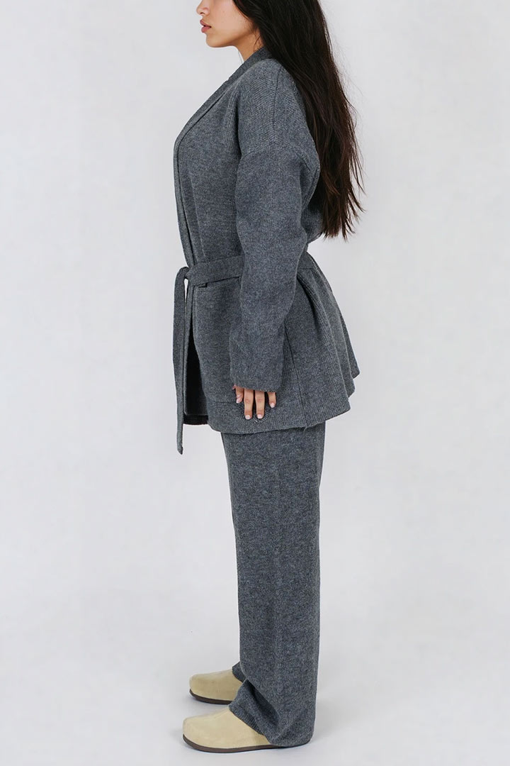 Picture of Solid 3-piece Knit Set - Grey