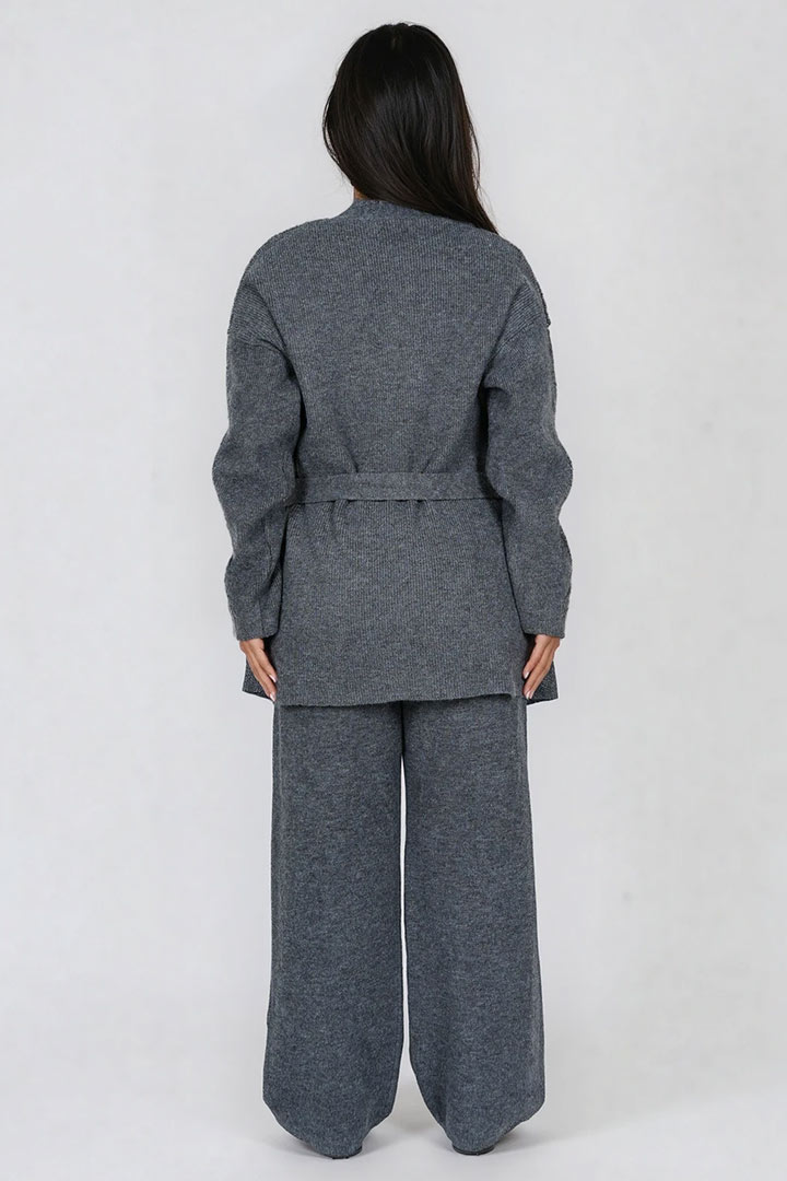 Picture of Solid 3-piece Knit Set - Grey