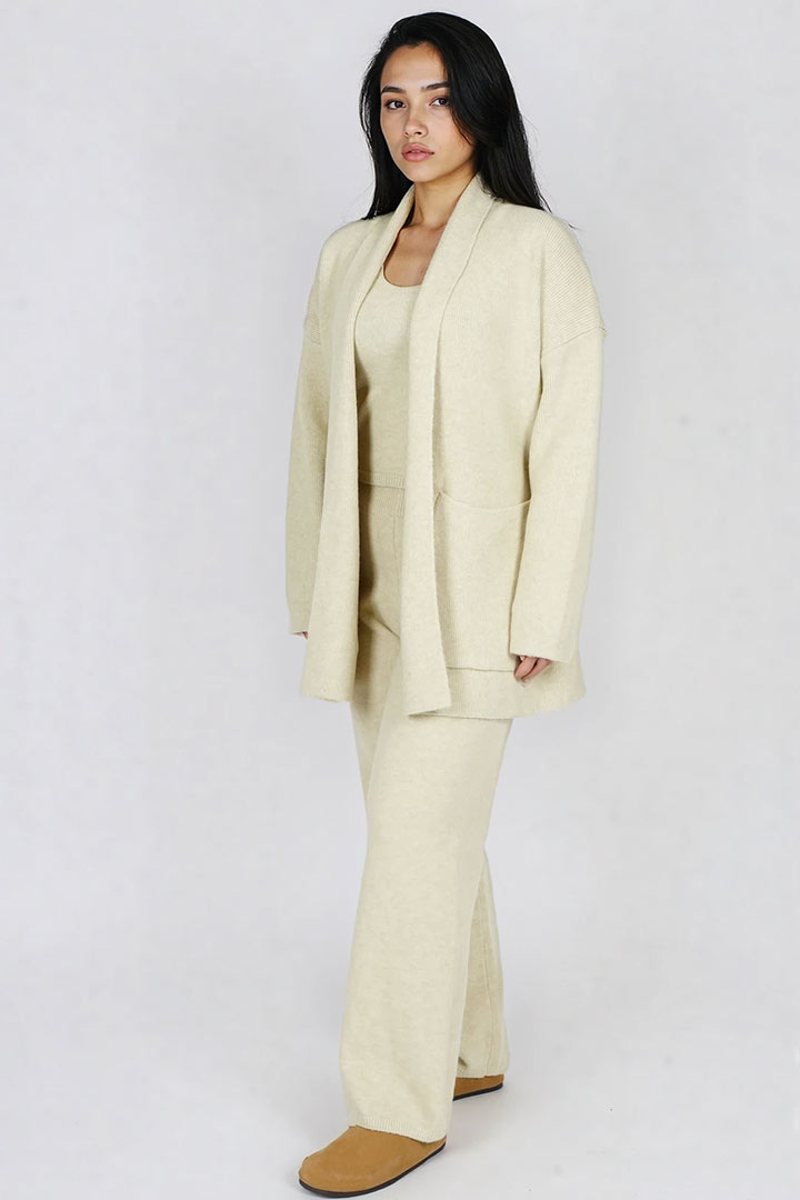 Picture of Solid 3-piece Knit Set - Beige