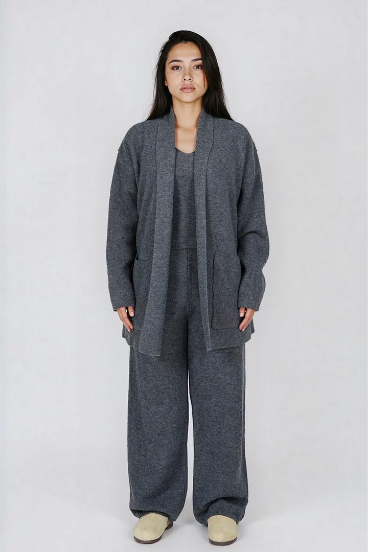 Picture of Solid 3-piece Knit Set - Grey
