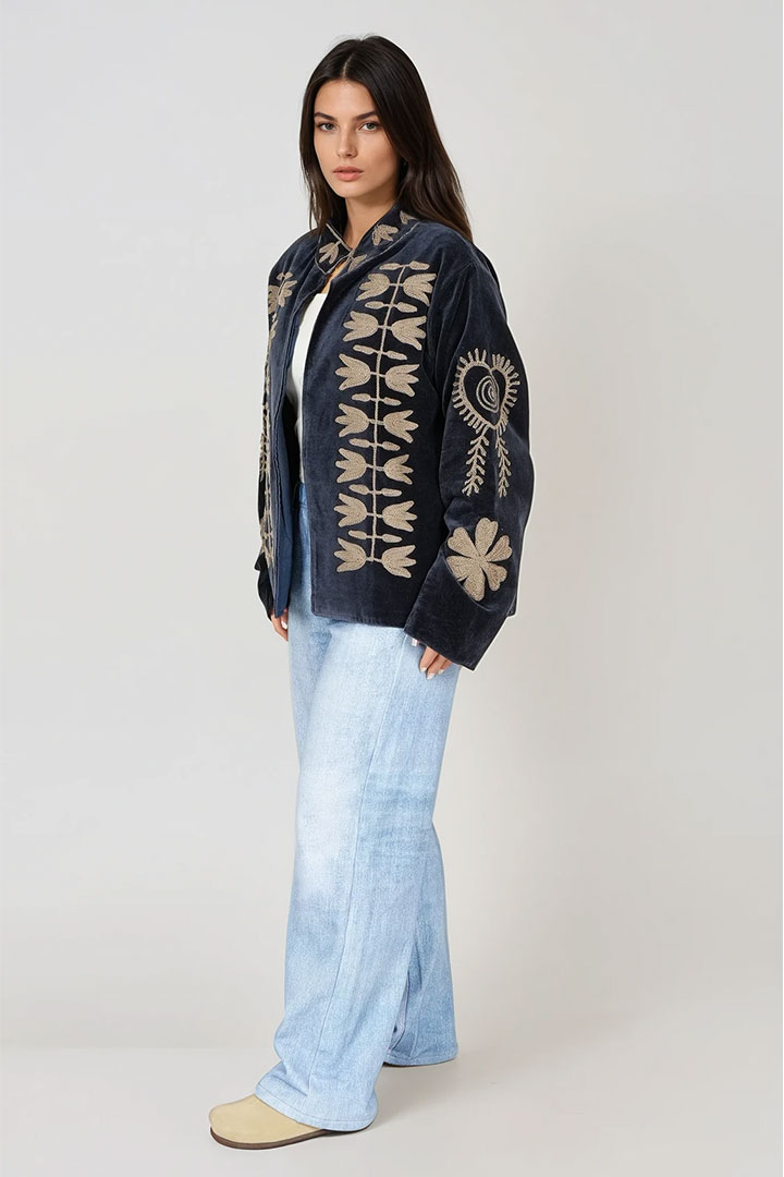 Picture of Handmade Midnight Heritage Suzani Jacket 
