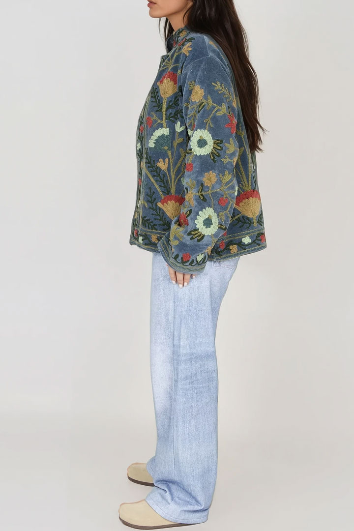 Picture of Handmade Sky Garden Embroidered Suzani Jacket