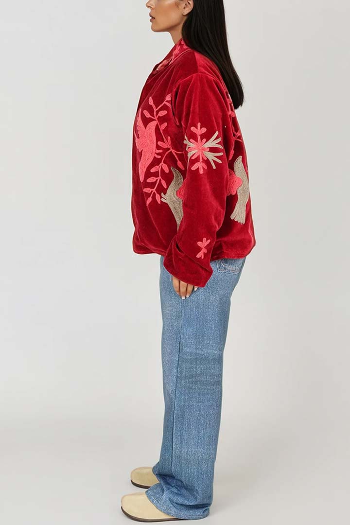 Picture of Handmade Ruby Bird Embroidered Suzani Jacket