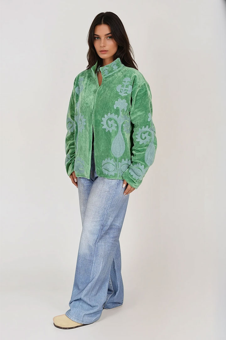 Picture of Handmade Emerald Heritage Suzani Jacket
