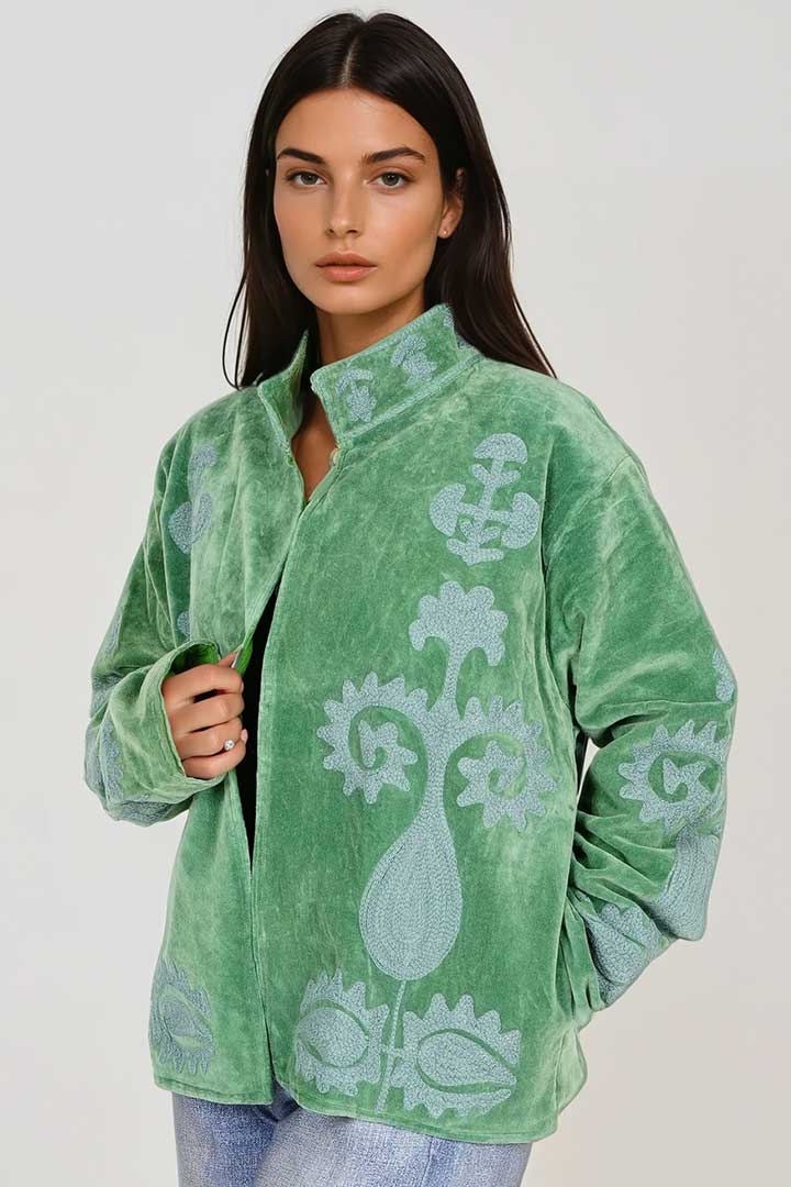Picture of Handmade Emerald Heritage Suzani Jacket