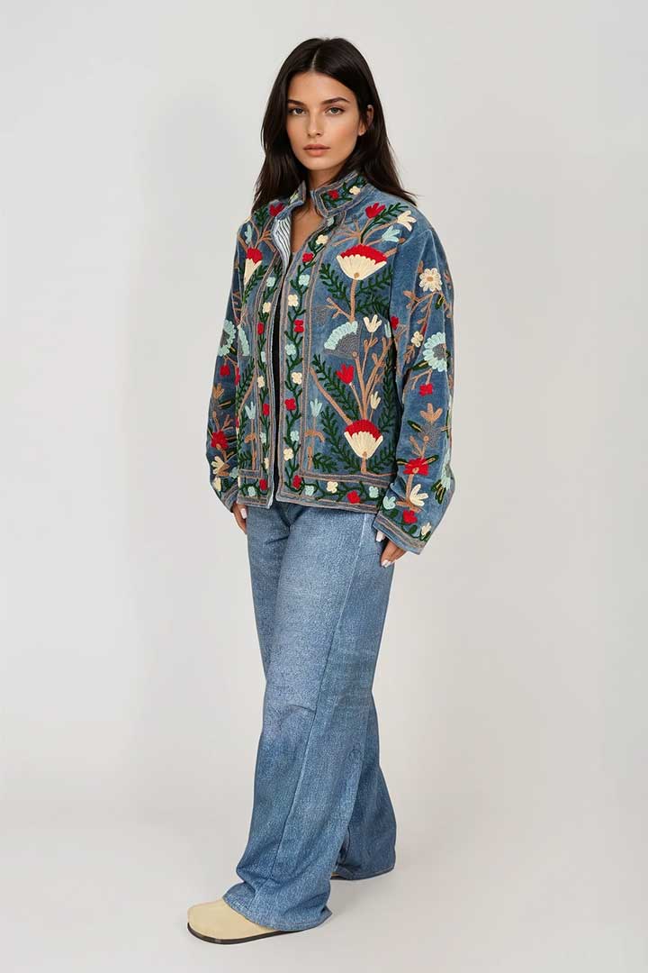 Picture of Handmade Royal Garden Embroidered Suzani Jacket