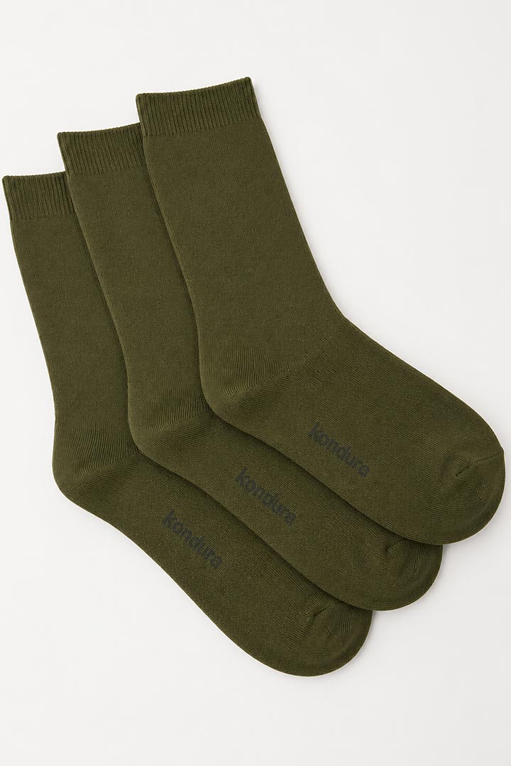Picture of Cloud Socks Pack of 3 - Olive