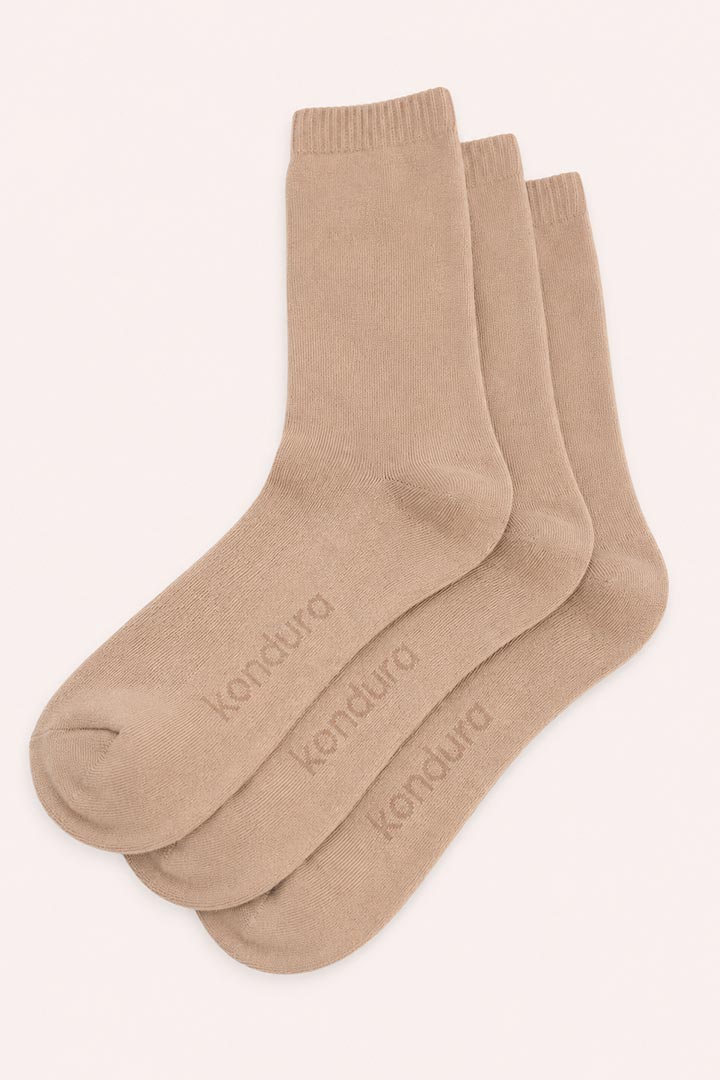 Picture of Cloud Socks Pack of 3 - Taupe