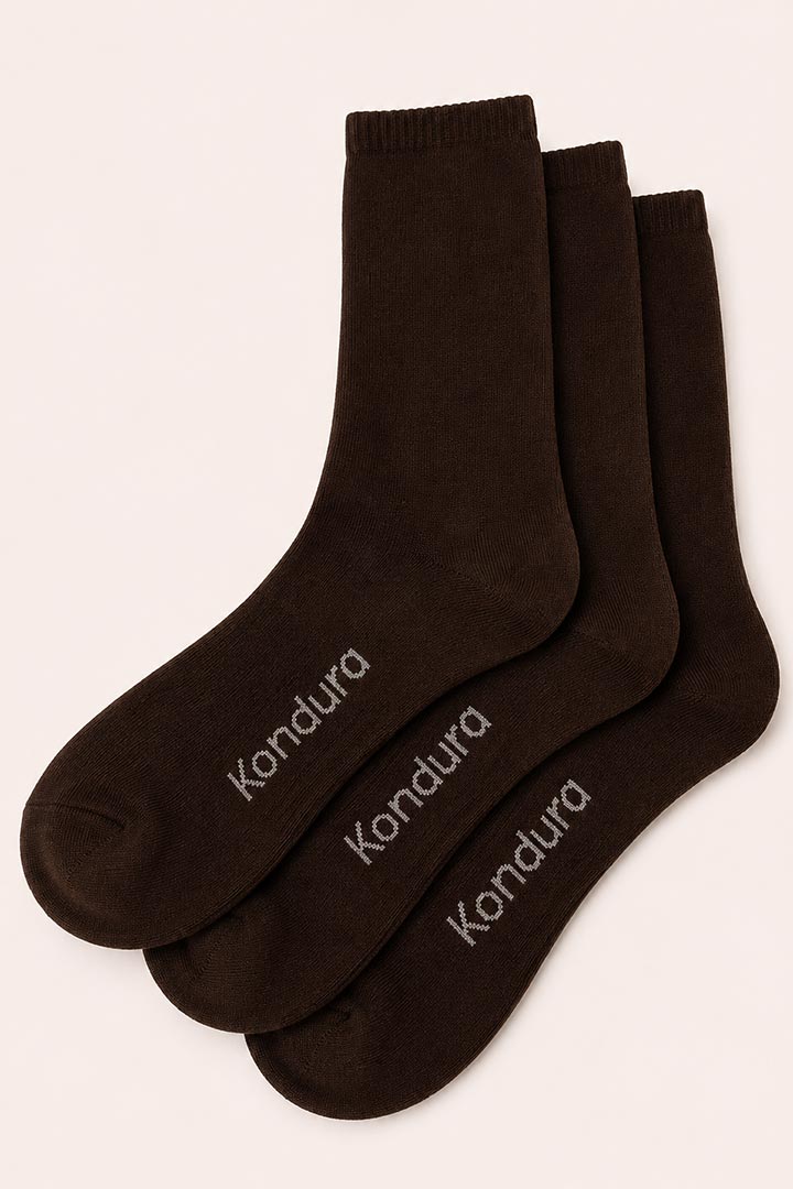 Picture of Cloud Socks Pack of 3 - Brown