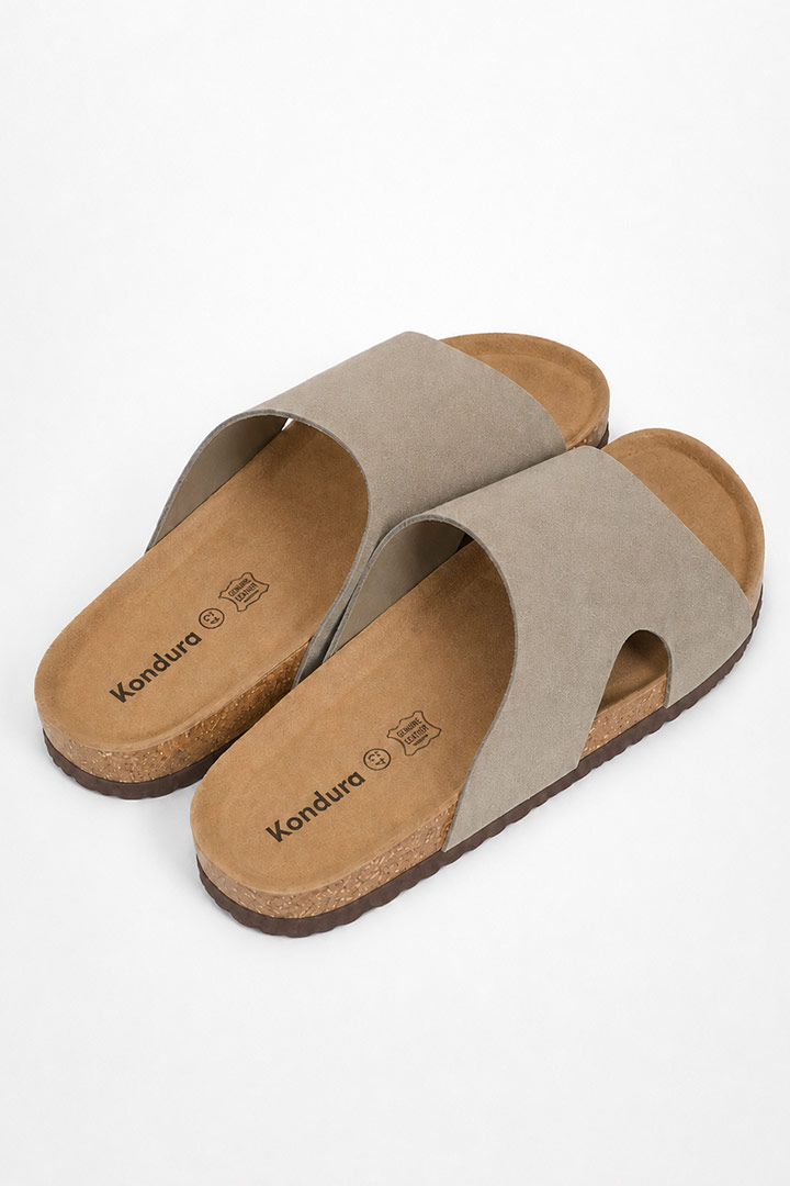 Picture of Cloud Slides - Taupe Suede