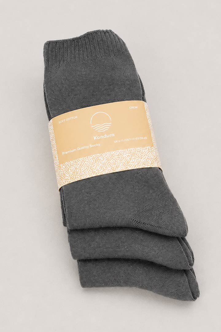Picture of Cloud Socks Pack of 3 - Dark Grey