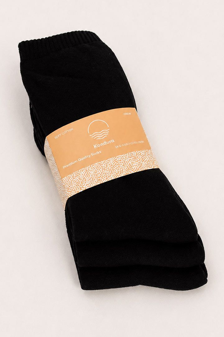 Picture of Cloud Socks Pack of 3 - Black