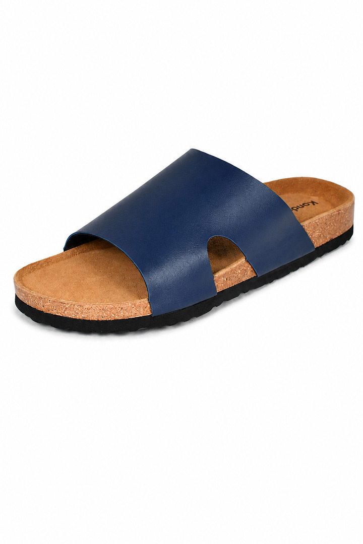 Picture of Cloud Slides - Navy Leather