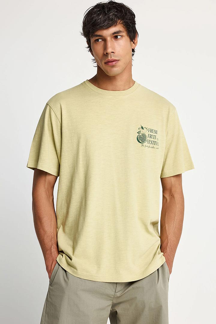 Picture of Cotton Backprint Tee - Foam Green