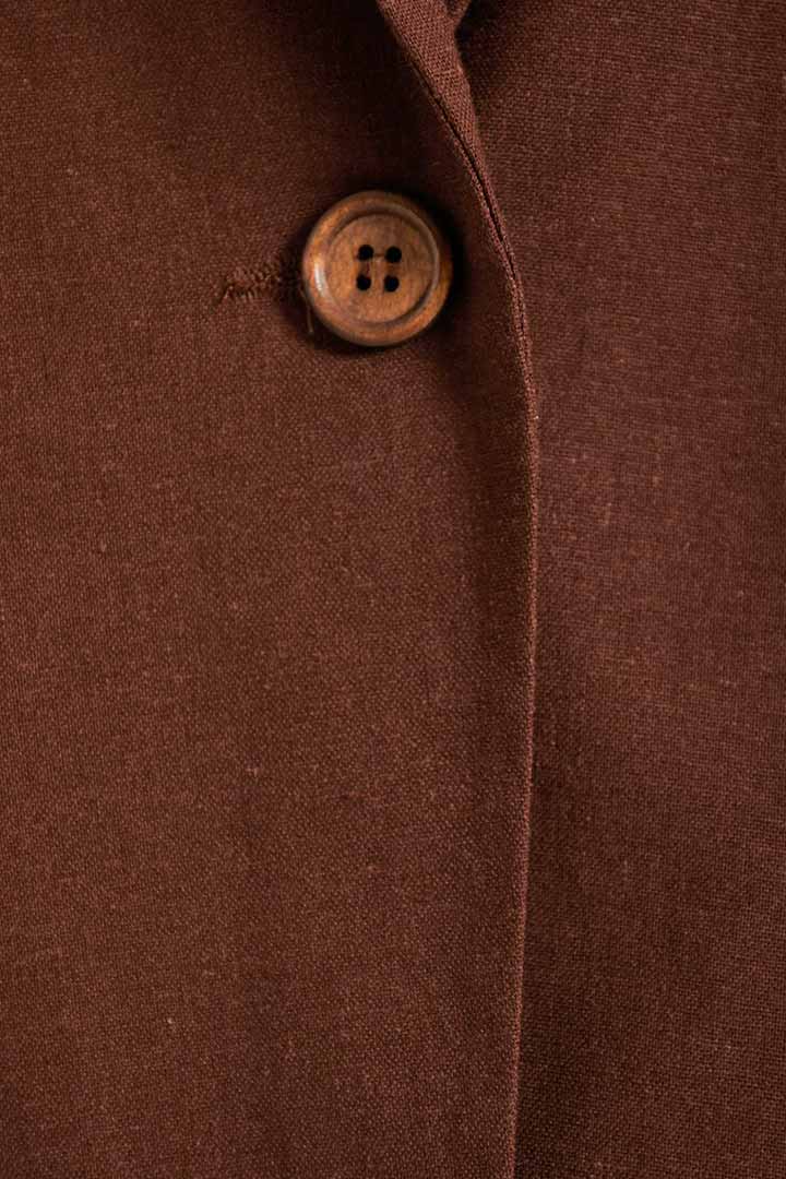 Picture of Linen Blend Blazer - Coconut Shell