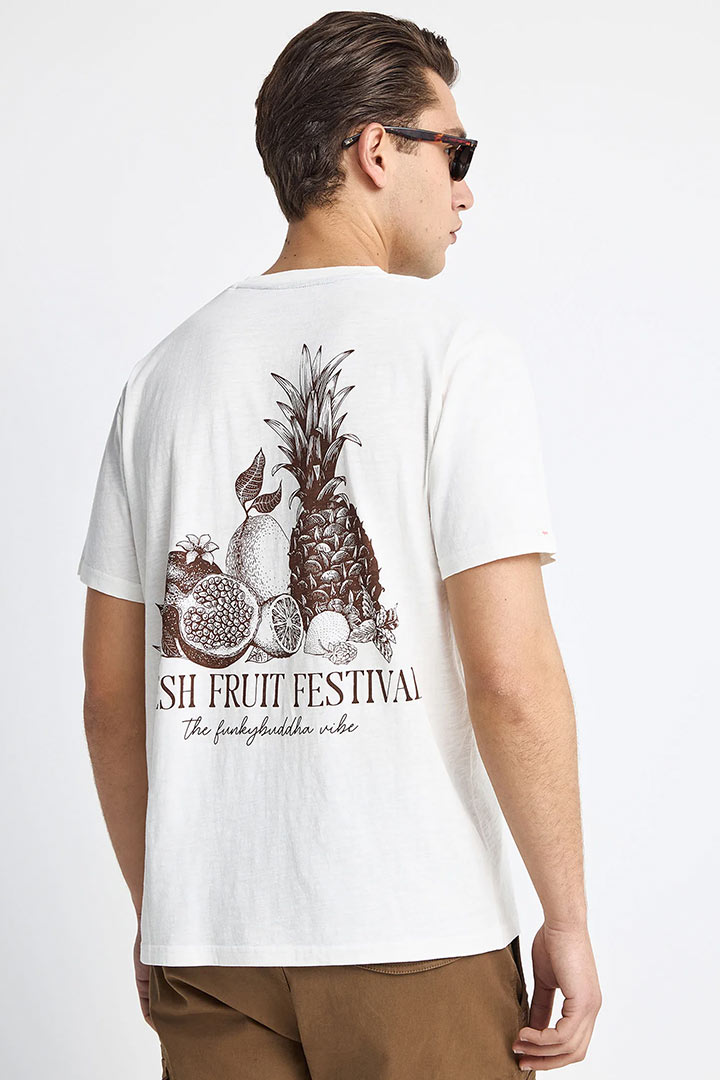 Picture of Cotton Backprint Tee - Off White