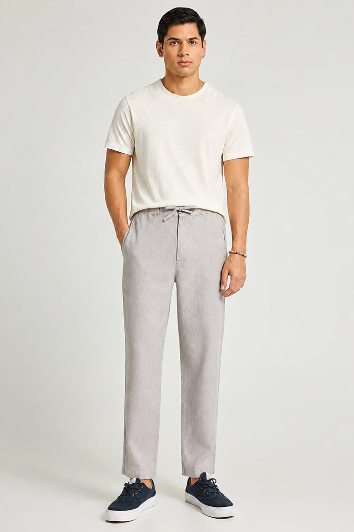 Picture of Linen Chino Pants - Grey