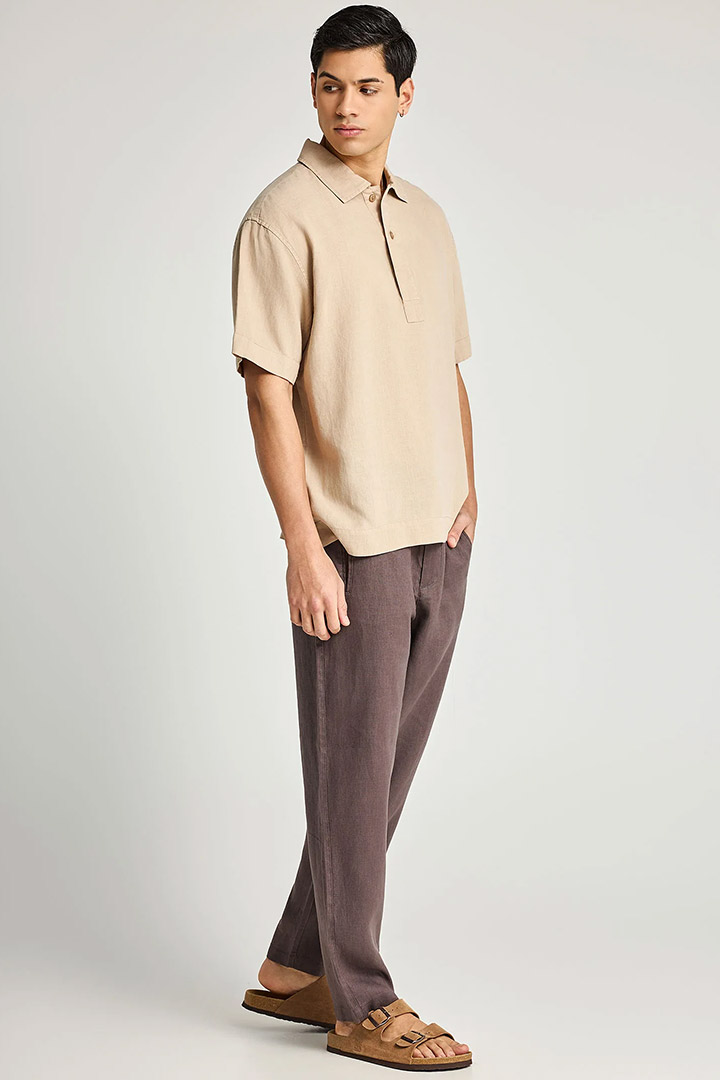 Picture of Linen Chino Pants - Moon Mist