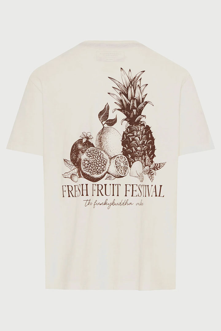 Picture of Cotton Backprint Tee - Off White