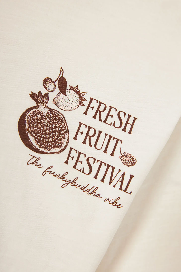 Picture of Cotton Backprint Tee - Off White