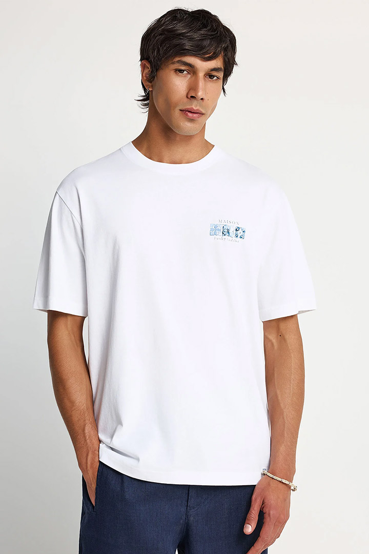 Picture of Cotton Backprint Tee - White