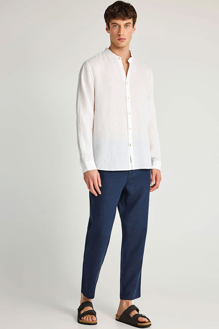 Picture of Linen Chino Pants - Navy