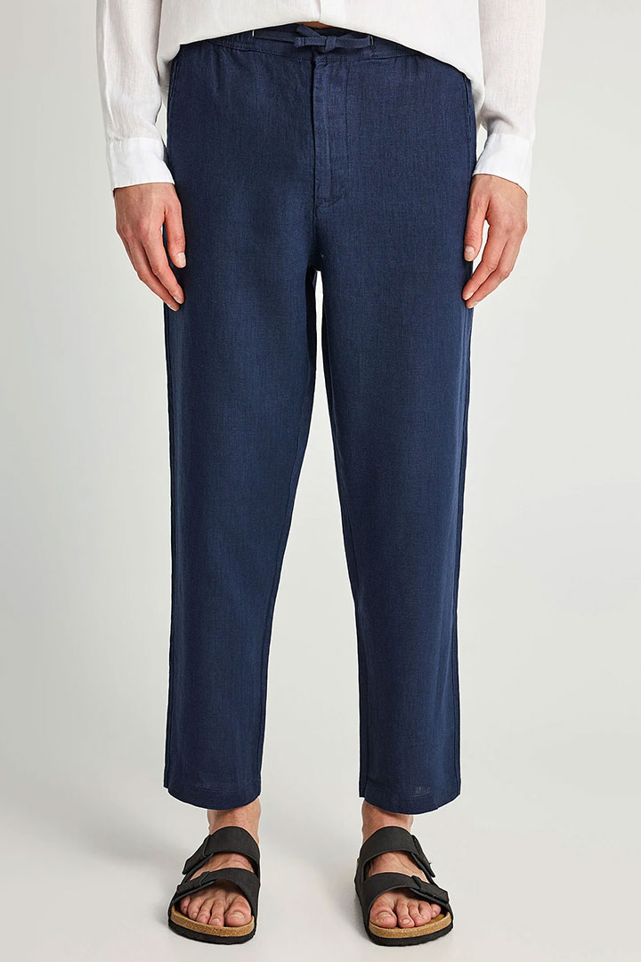 Picture of Linen Chino Pants - Navy