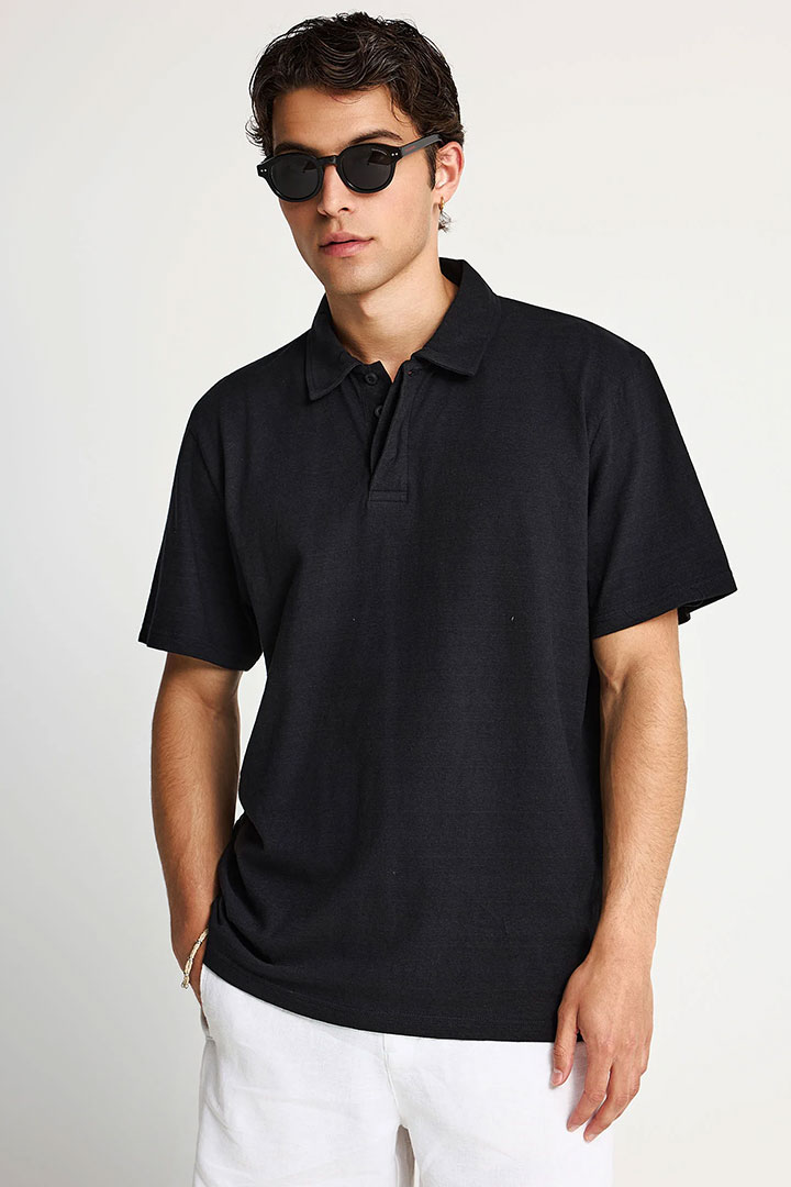 Picture of Essential Polo T-Shirt - Black