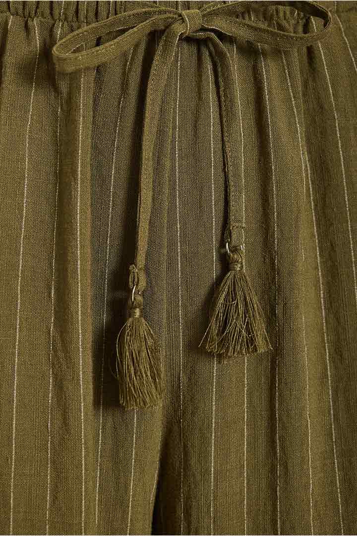 Picture of Relaxed Fit Striped Pants - Dusty Olive