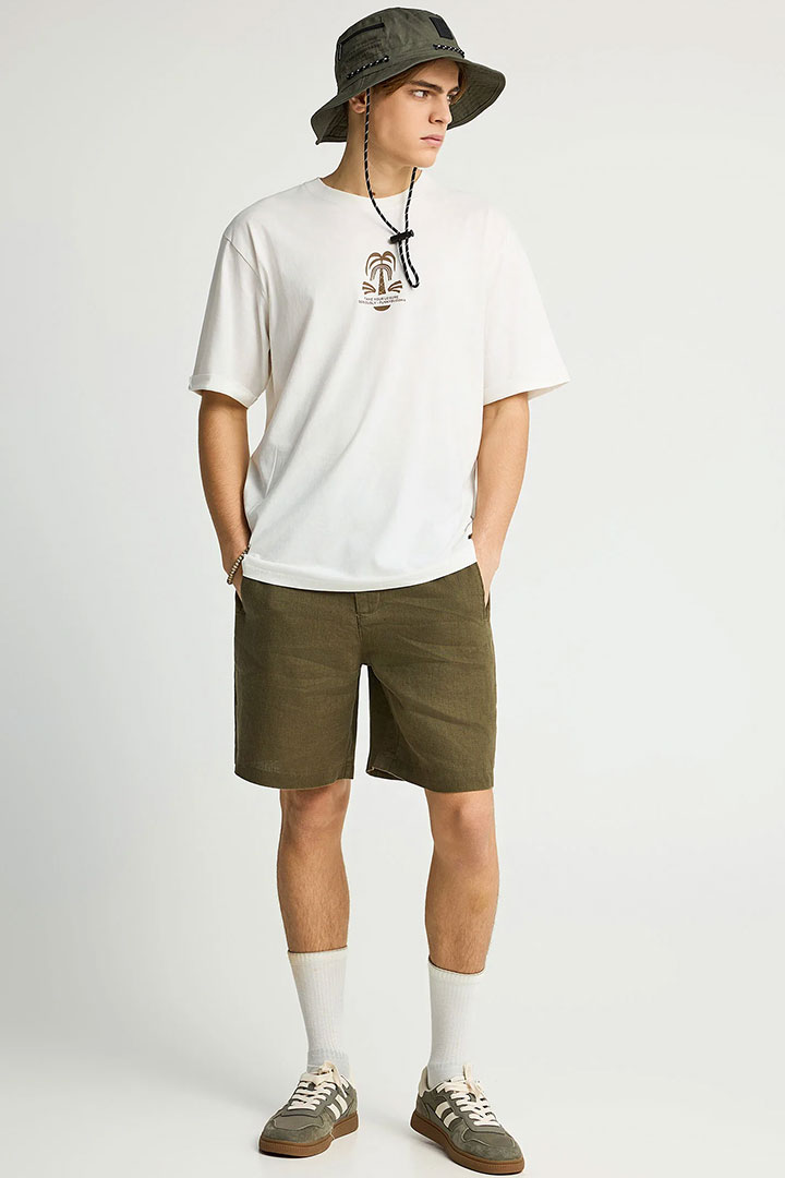 Picture of Linen Chino Shorts - Khaki