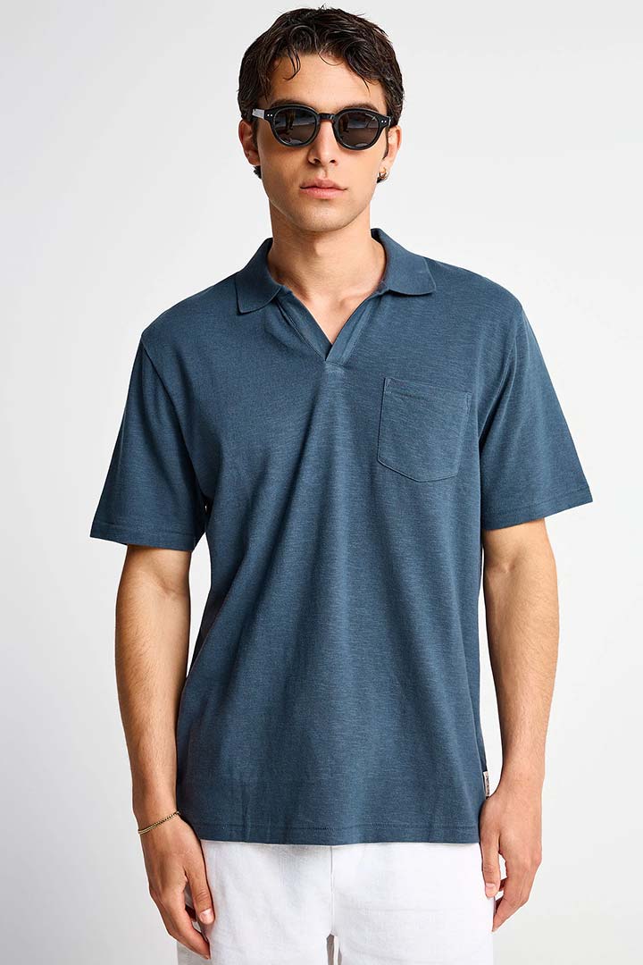 Picture of Relaxed-Fit Polo T-Shirt - DK Grey