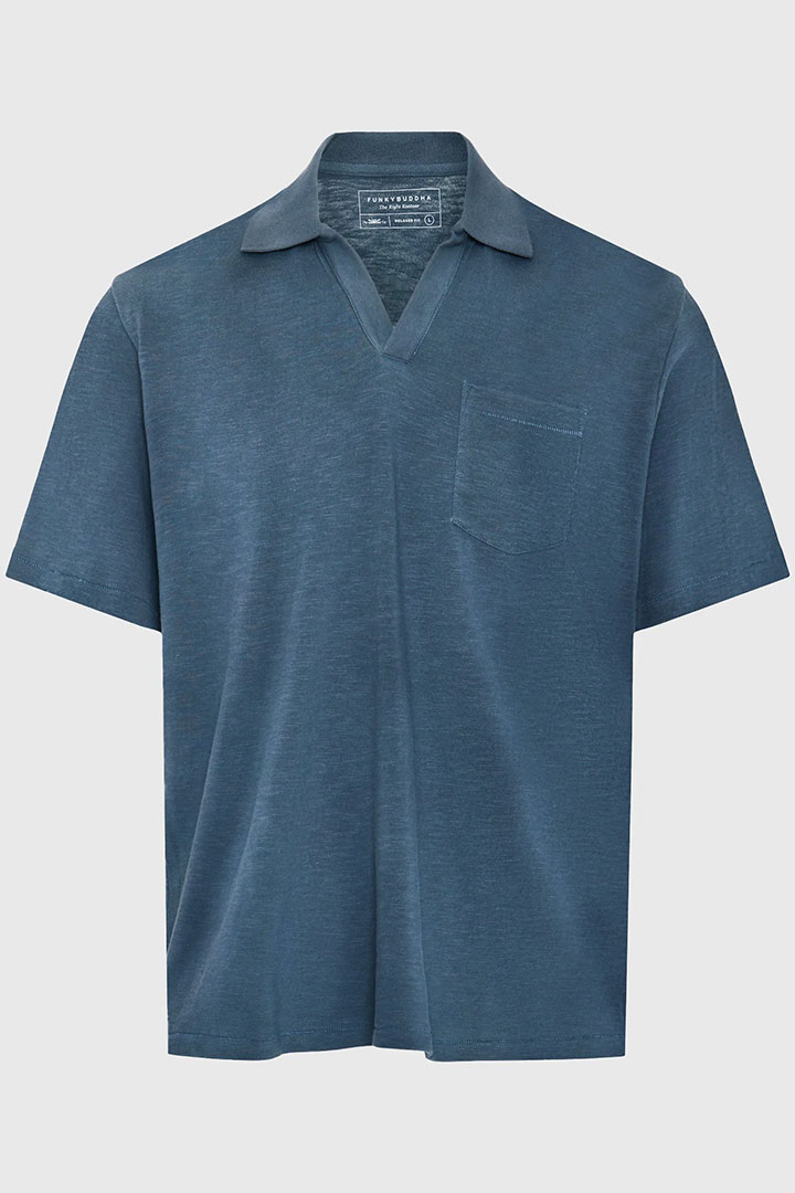 Picture of Relaxed-Fit Polo T-Shirt - DK Grey