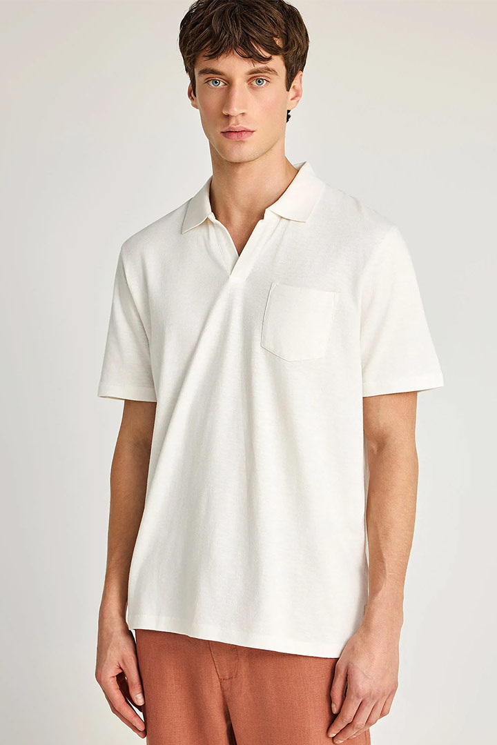 Picture of Relaxed-Fit Polo T-Shirt - Off White