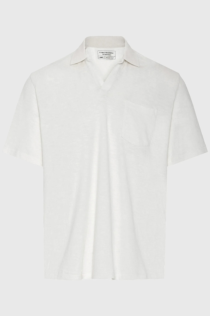 Picture of Relaxed-Fit Polo T-Shirt - Off White