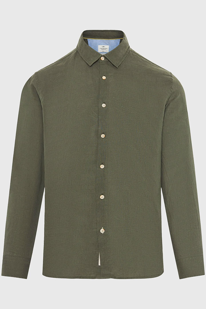 Picture of The Essential-Linen Shirt - Deep Forest