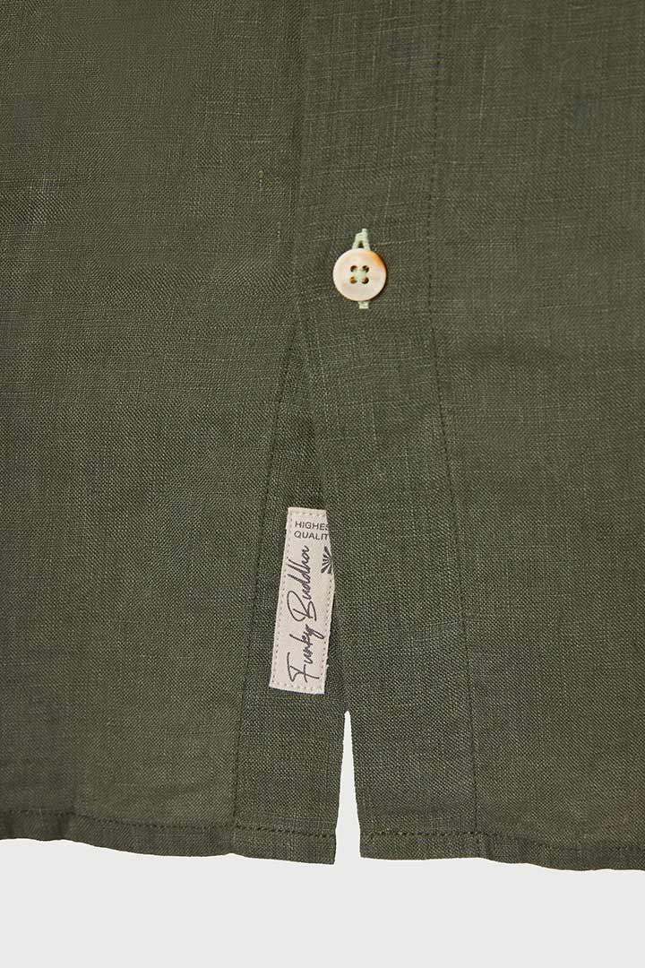 Picture of The Essential-Linen Shirt - Deep Forest
