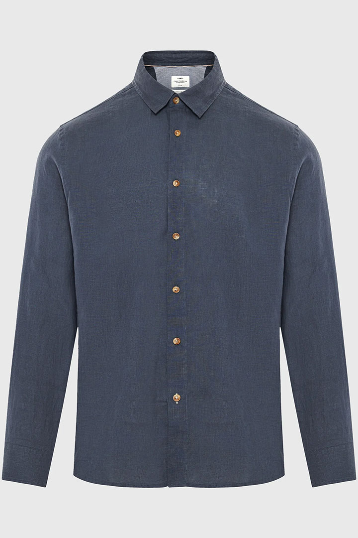Picture of The Essential-Linen Shirt - DK Grey