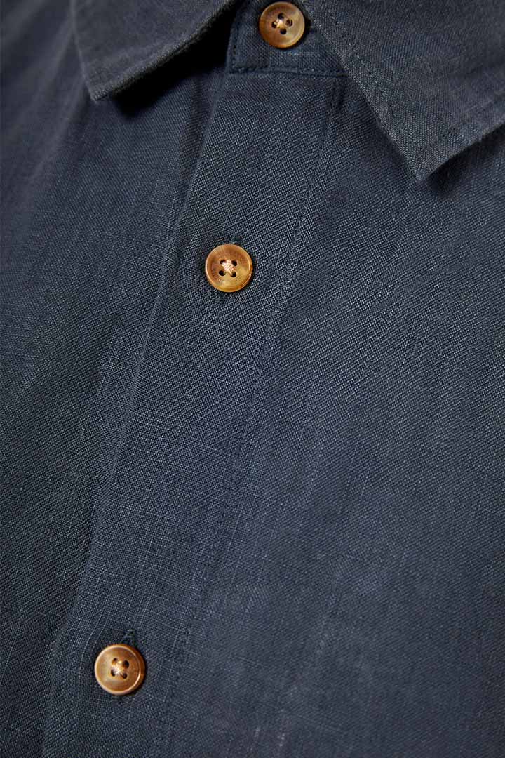 Picture of The Essential-Linen Shirt - DK Grey